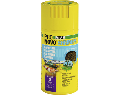 Granulatfutter JBL PRONOVO SHRIMPS GRANO Gr. S 100 ml JBL Pro Novo Shrimps Futterdose für Garnelen