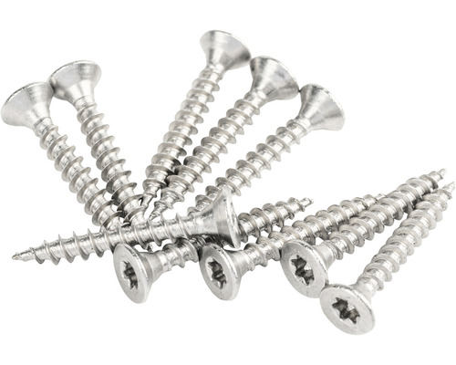 Spanplattenschraube Senkkopf TX 3,5x25 mm Edelstahl A2 100 Stück Mehrere Stahlschrauben mit Senkkopf und Torx Antrieb