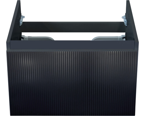 Waschtischunterschrank Sanox Frozen 3D BxHxT 60 x 40 x 45 cm Frontfarbe schwarz matt