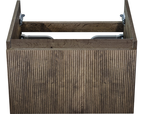 Waschtischunterschrank Sanox Frozen BxHxT 60 x 40 x 45 cm Frontfarbe charleston Waschtischunterschrank mit gerillter Holzfront