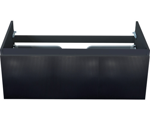 Waschtischunterschrank Sanox Frozen 3D BxHxT 100 x 40 x 45 cm Frontfarbe schwarz matt