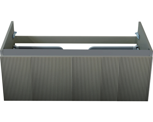 Waschtischunterschrank Sanox Frozen BxHxT 100 x 40 x 45 cm Frontfarbe petrol Waschbeckenunterschrank mit gerillter Frontansicht für das Badezimmer