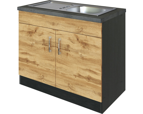 Spülenschrank inkl Spüle 100 Held Möbel BxTxH Sorrento HORNBACH x 