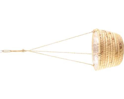 Hängeampel aus geflochtenem Material mit Aufhängeseil