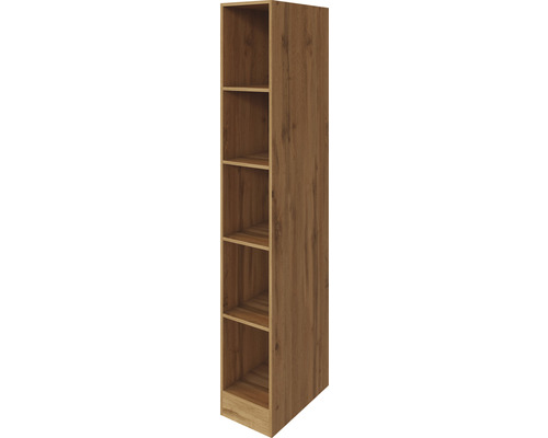 Held Möbel Regal Sorrento BxTxH 30 x 60 x 200 cm beige matt zerlegt 429.1.0081 Schmaler Holzregalschrank mit fünf offenen Fächern