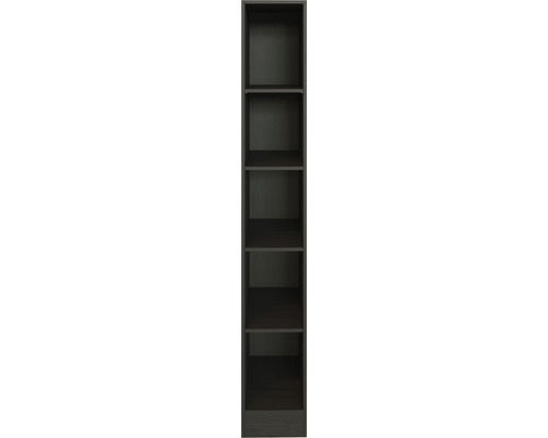 Regal Held Möbel Sorrento BxTxH 30 x 60 x 200 cm Frontfarbe schwarz matt Korpusfarbe grau