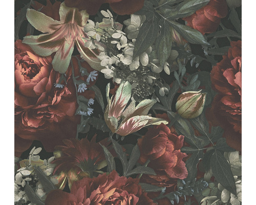 Vliestapete 38509-1 Pint Walls Floral Pfingstros creme Tapete mit floralem Muster aus Rosen, Tulpen, Lilien und Hortensien