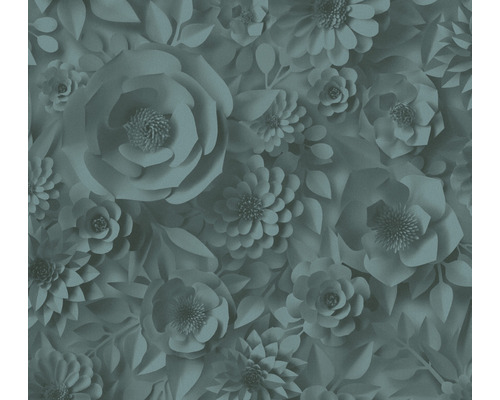 Vliestapete 38718-4 Pint Walls 3D-Blüten blau-0