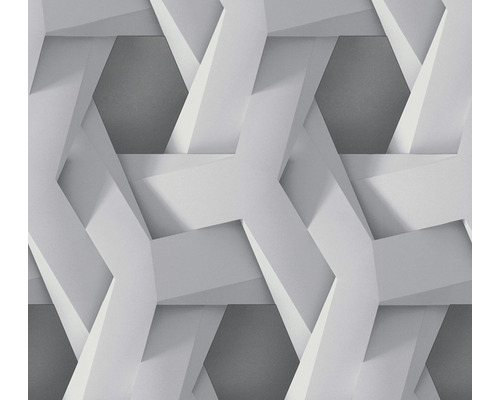 Vliestapete 38721-2 Geometrisch Pint grau HORNBACH Walls | 3D-Grafik