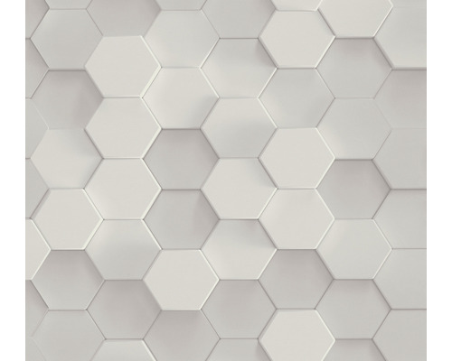 Vliestapete 38723-1 Pint Walls 3D-Wabenmuster grau Sechseckige Wandfliesen für den Innenbereich