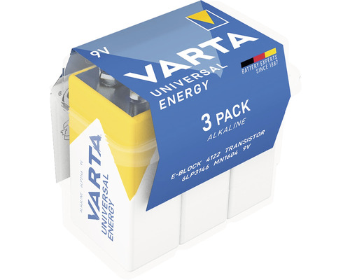 Varta Batterie Energy E 9 Volt 3 Stück Varta Batterie Energy E 9 Volt 3 Stück