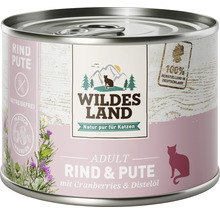 Dose Wildes Land Katzenfutter Rind und Pute