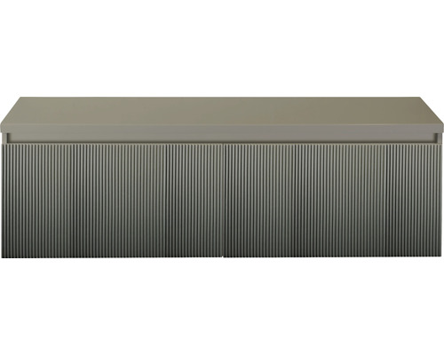 Waschtischunterschrank Sanox Frozen 3D BxHxT 140 x 43 cm x 45 cm Frontfarbe petrol mit Waschtischplatte Waschtischunterschrank Sanox Frozen 3D BxHxT 140 x 43 cm x 45 cm Frontfarbe petrol mit Waschtischplatte