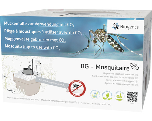 Mückenfalle Biogents Mosquitaire CO2 elektrische Mückenfalle mit Lockstoff und zusätzlicher Möglichkeit von Anschluß CO2 auch gegen Tigermücken