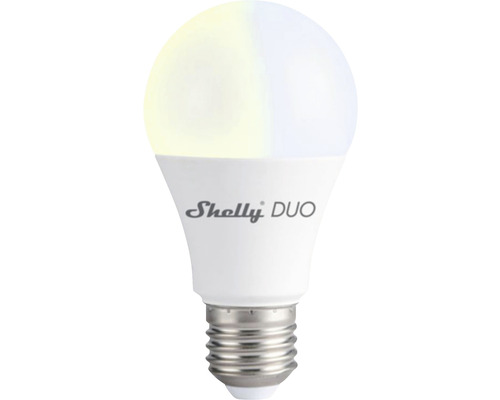 Shelly Smarte LED-Lampe Duo dimmbar E27/9W 800 lm 2700- 6500 K warmweiß einstellbares weiß