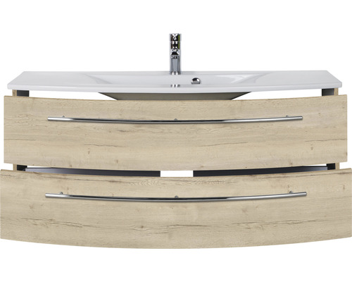 Waschtischunterschrank mit Waschbecken und zwei Schubladen