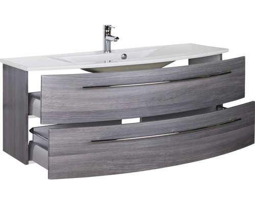 Waschtischunterschrank mit Waschbecken und zwei Schubladen