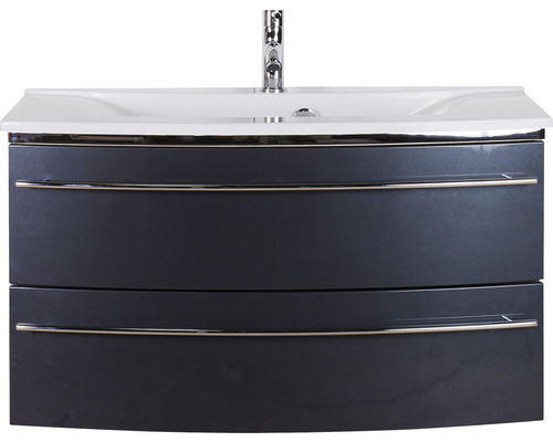 Waschtisch mit zwei Schubladen und Aufsatzwaschbecken