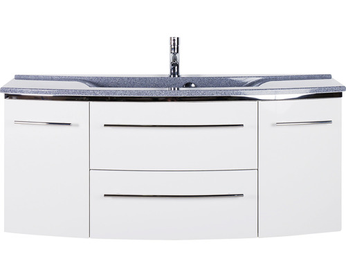 Waschtisch mit Unterschrank, zwei Schubladen und drei Türen