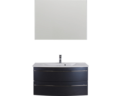 Waschtischkombination mit Waschbecken, Unterschrank und Spiegel