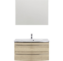 Badezimmerset mit Waschbeckenunterschrank und Spiegel