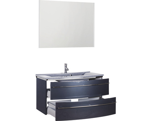 Waschtischunterschrank mit Waschbecken und Spiegel für das Badezimmer