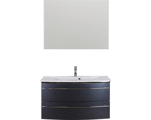 Waschtisch mit Waschbecken und Spiegel für das Badezimmer