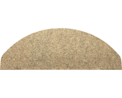 Stufenmatte Cannes halbrund beige 22,5x65x3,5 cm Halbrunde Fußmatte aus Textil