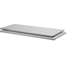 Zwei Metallregalböden für Regalsysteme