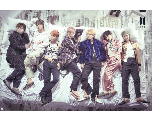 Maxiposter BTS - Group bed 61x91,5 cm