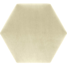 Wandkissen Riviera Hexagon beige Samt-Optik 29 x 34 cm