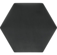 Wandkissen Riviera Hexagon schwarz Samt-Optik 29 x 34 cm-thumb-1