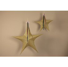 Zwei glitzernde Sterne als Dekoration für die Weihnachtszeit