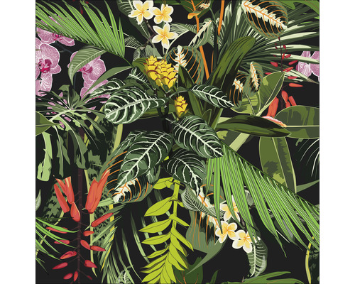 Glasbild Jungle Foliage 30x30 cm