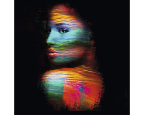 Leinwandbild Colourful Woman III 40x40 cm