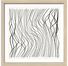 Gerahmtes Bild mit einem abstrakten Liniendesign