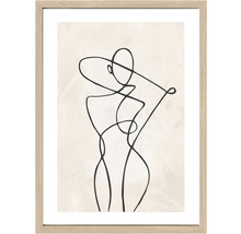 Gerahmtes Bild mit abstrakter, weiblicher Körperlinie
