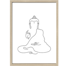 Gerahmtes Bild mit Buddha-Linienzeichnung