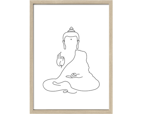 Gerahmtes Bild Buddha 53x73 cm