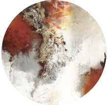 Abstraktes rundes Wandbild mit Struktur