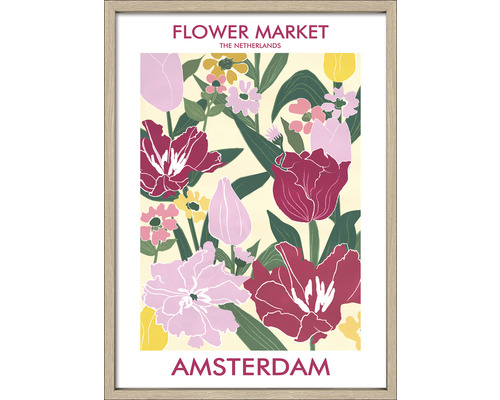 Gerahmtes Bild Flower Market I 53x73 cm