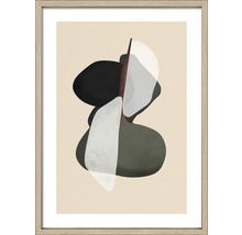 Gerahmtes Wandbild mit abstrakten Formen