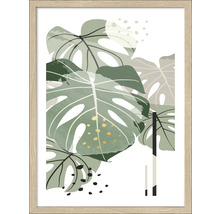 Gerahmtes Bild Big Leaves II 33x43 cm