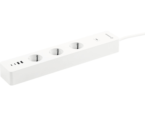 Ledvance WiFi Smart+ Steckdosenleiste 3-fach mit 4x USB Typ A + C 1,5 m weiß