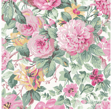 Vliestapete 115263 Laura Ashley Aveline Grün Pink