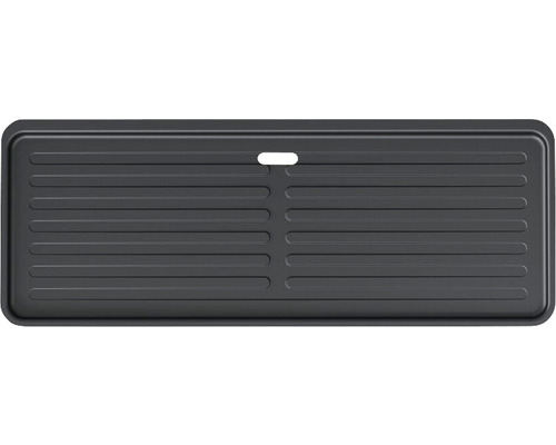 Abtropfschale aus Kunststoff mit Rillen und Griffloch