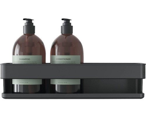 Duschregal mit Shampoo- und Conditionerflaschen