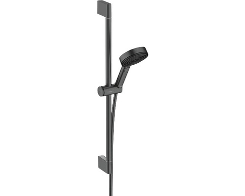 Brausegarnitur hansgrohe Pulsify schwarz matt Brausestangenlänge 669 mm 24161670 Brausestange mit Handbrause für das Badezimmer