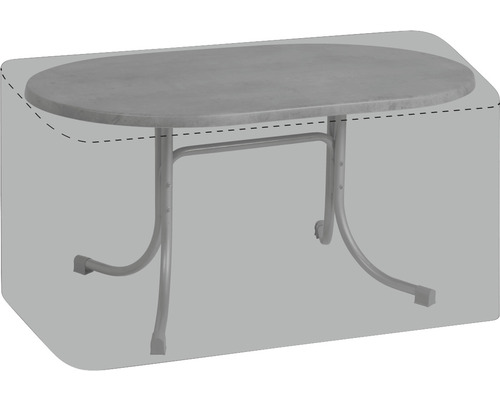 Schutzhülle für einen ovalen Tisch