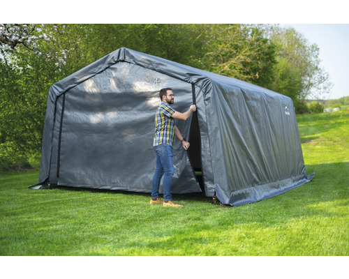 Einzelgarage ShelterLogic In-a-Box 370 x 490 cm grau | HORNBACH
